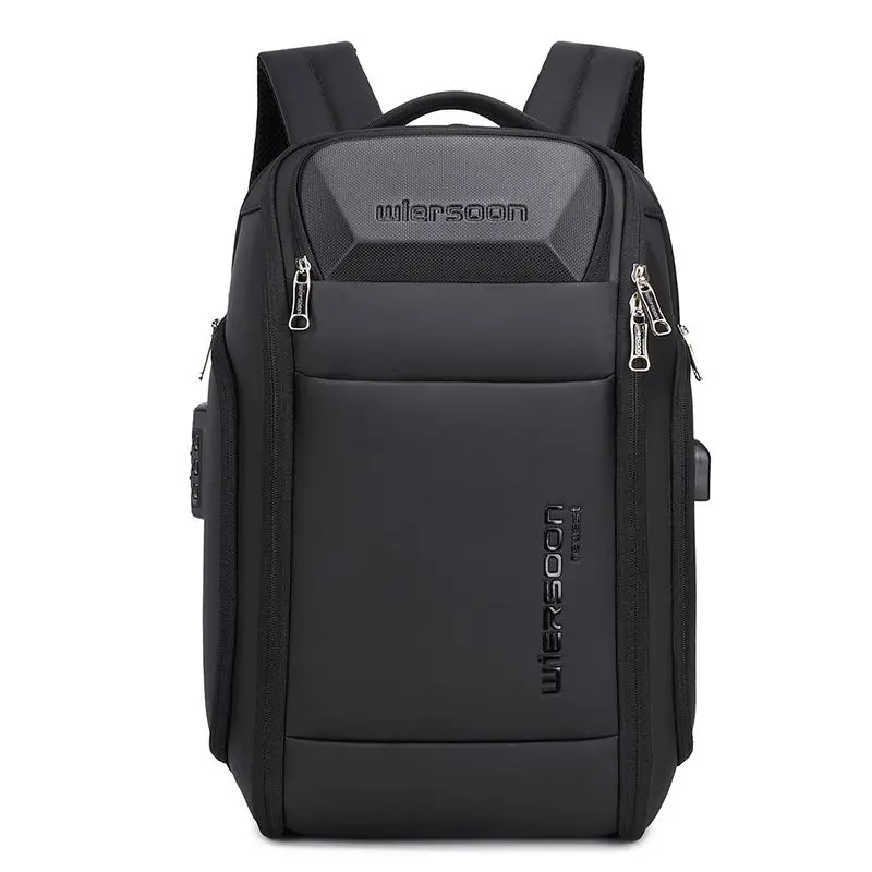 wiersoon Business Backpack For Men Waterproof Backpack Large Capacity Business Multifunctional Password Anti-theft Laptop Bag