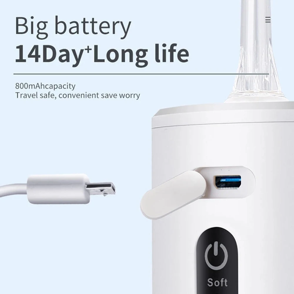 XIAOMI mijia irrigatore orale USB ricaricabile filo interdentale portatile dentale idropulsore irrigatore dentale detergente per denti 3 modalità