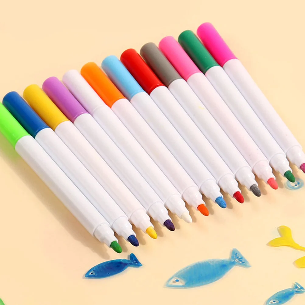 

12Pcs Erasable Liquid Pens Glow Markers for Light Up Boards DIY Drawing Kit Slip Proof Ink Refillable Painting Supplies