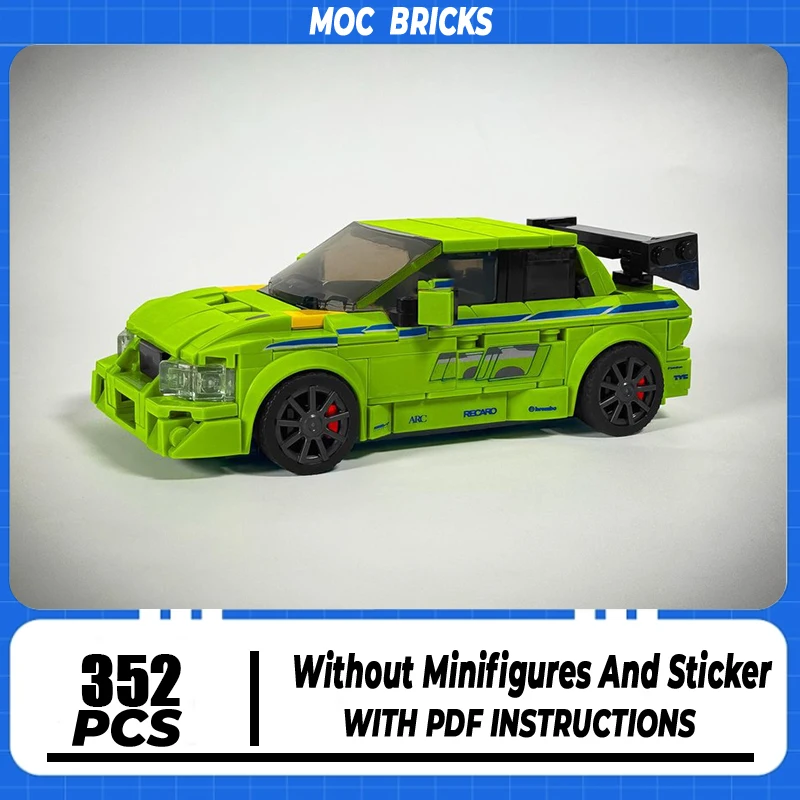 

Champion Speed Cars Moc Building Bricks Speed Movie Car Evo Mode Technology Modular Scene Block Christmas DIY Toys Holiday Gifts