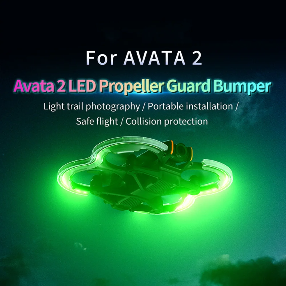 

Illuminated Anti-collision Ring Rechargeable Drone Blades Bumper Flashing Led Protective Ring Special for DJI Avata2
