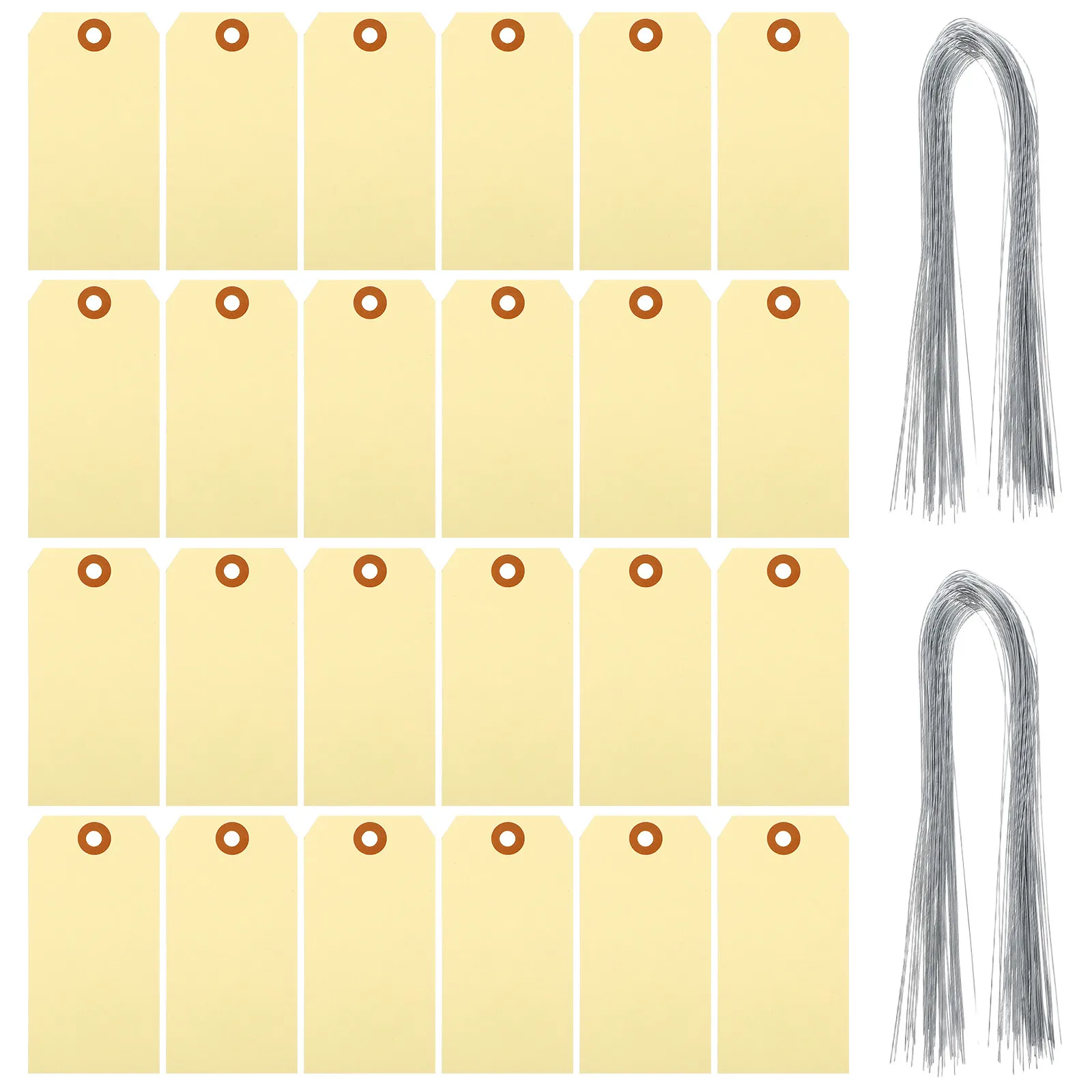 50Pcs Manila Tags Blank Packaging Tags for Shipping Cargo Labeling Sturdy Safe Material Portable Lightweight Design