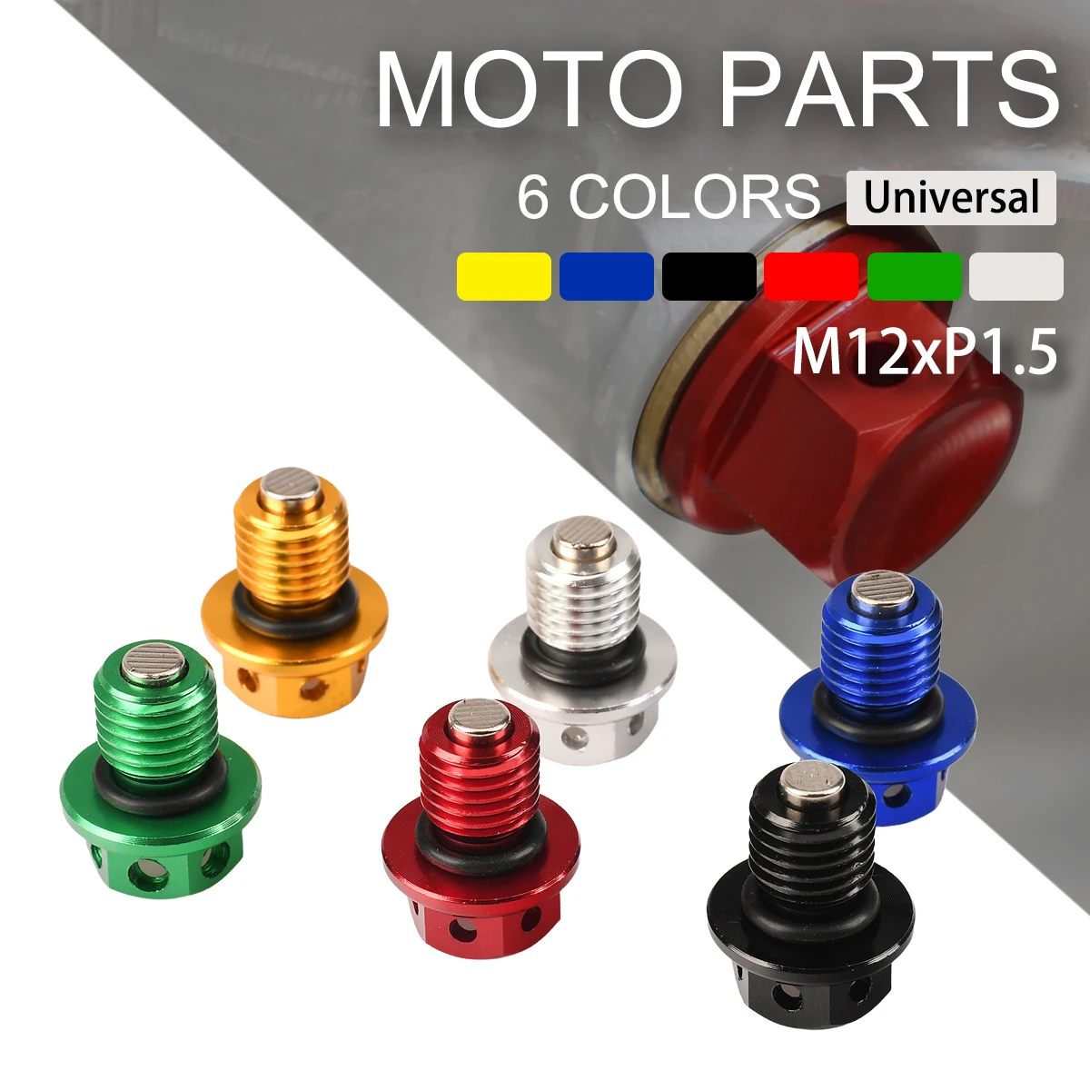 

Motorcycle Accessories For Honda Yamaha Kawasaki KTM NINJA KLX YZ WR CRF XR M12xP1.5 Magnetic Oil Drain Plug Bolt Screw