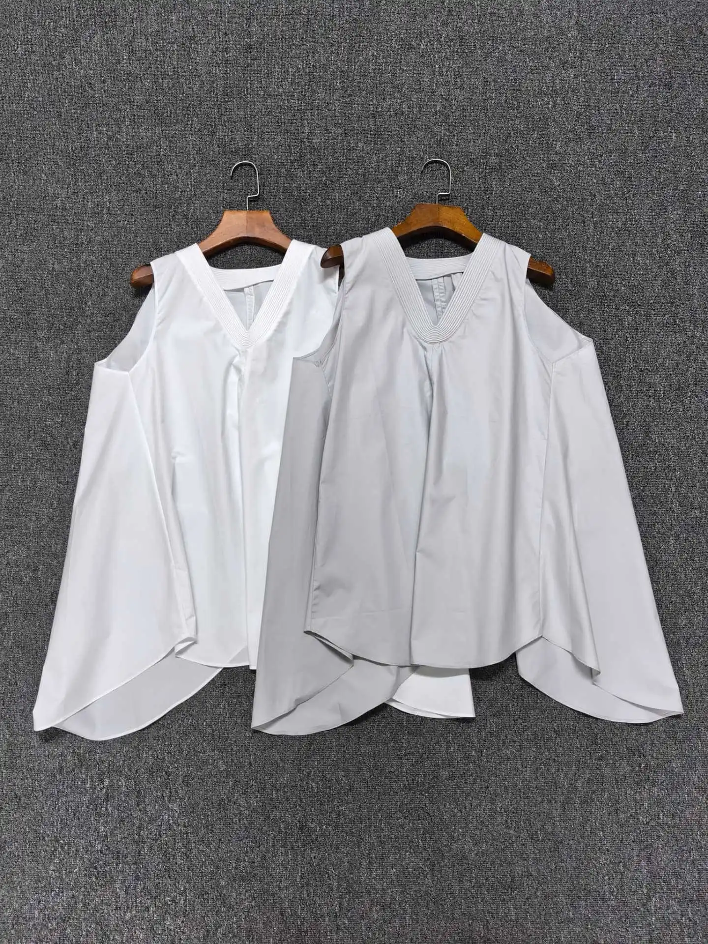 Loose-Fitting Pure Cotton V-Neck Sleeveless Shirt For Women, 2026 Early Autumn New Style A-Line Top