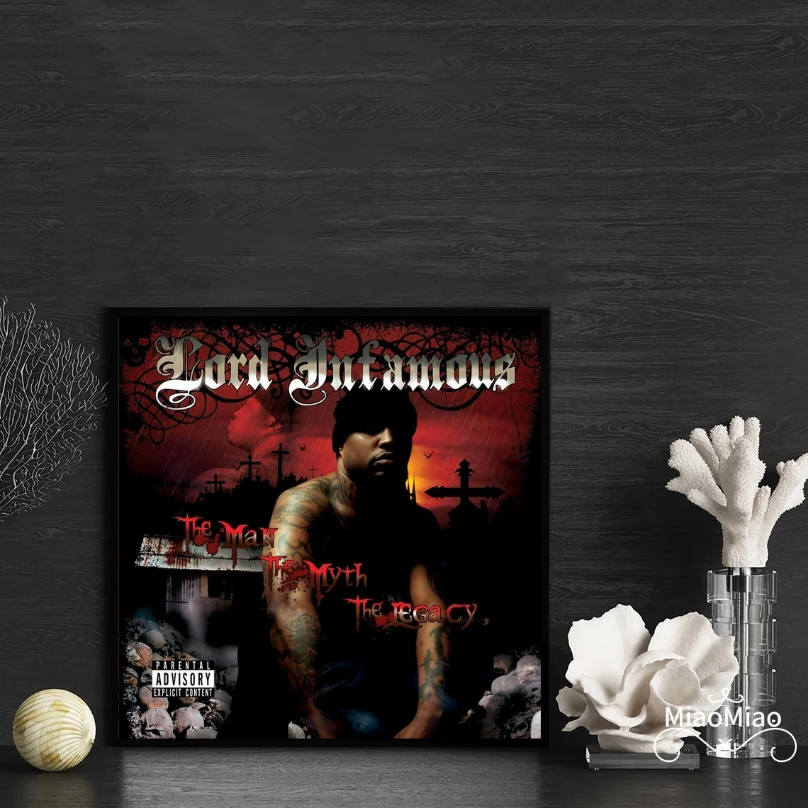 Lord Infamous - The Man, The Myth, The Legacy Music Album Cover Poster Canvas Art Print Home Decor Wall Painting ( No Frame )