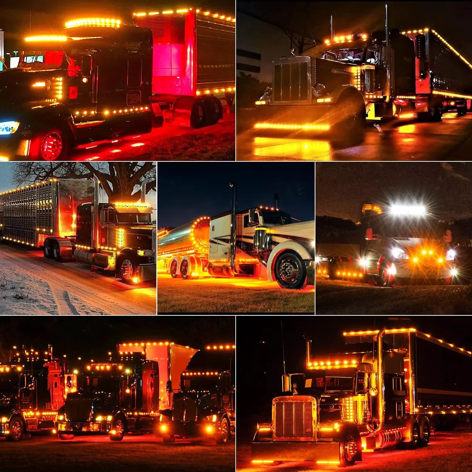 مصباح مؤشر خلوص أمامي وخلفي بيضاوي ، مصابيح علامات جانبية ، ملحقات شاحنة ، مقطورة ، حافلة ، عربة ، قافلة ، 4 ليد ، 12 فولت-24 فولت ، 10