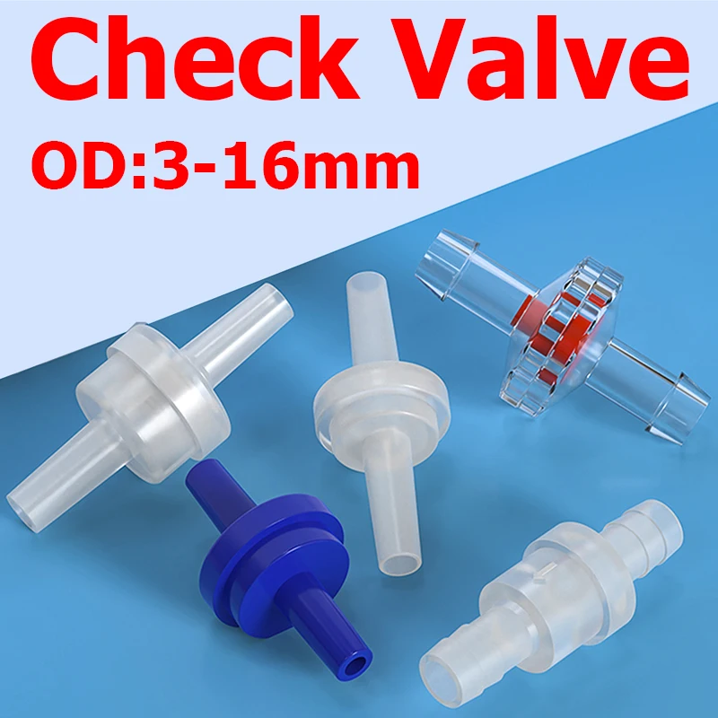 2/10pcs Plastic One Way Check Valve for Aquarium Air Pump Non-Return Home Fish Tank CO2 System Dioxide Check Valve