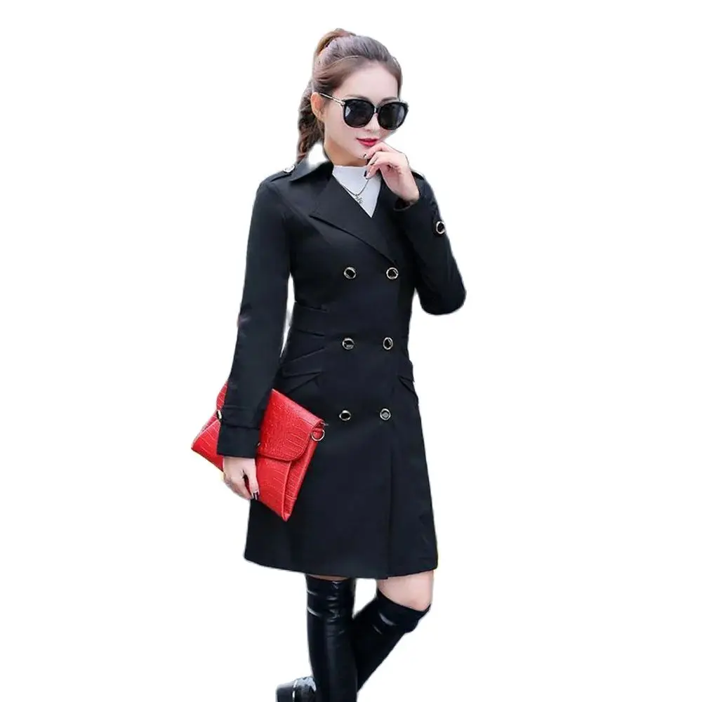 

Autumn And Winter Fashion Windbreaker Feminine Temperament Long Loose Casual Large Size Fleece Warm Thick Coat Tide.