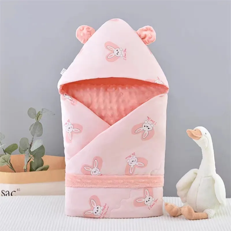 

Newborn Baby Swaddle Blanket Soft Plush Maternity Ward Comfort Blanket Thickened Swaddle Baby Supplies Children's Wrap Blanket