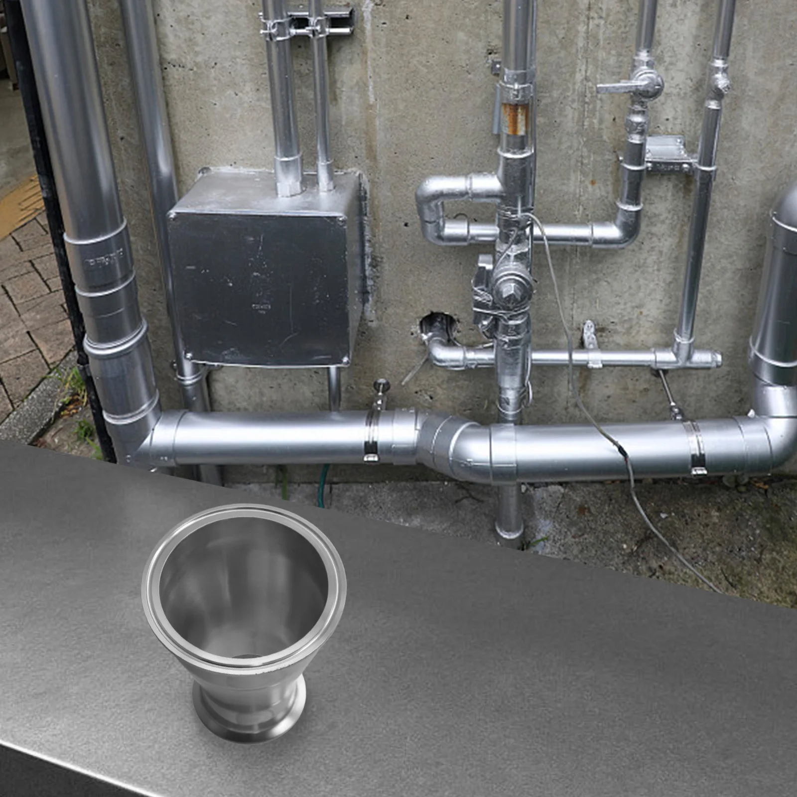 

Промышленный санитарный редуктор для труб 63 мм (2-1/2 x 102 мм) для пищевой промышленности, высокопрочный, с непостоянным уплотнением