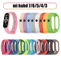 Bracelet de rechange en silicone souple pour Xiaomi Mi Band, bracelet de sport, accessoires de bracelet, 6, 5, 4, 3, 7