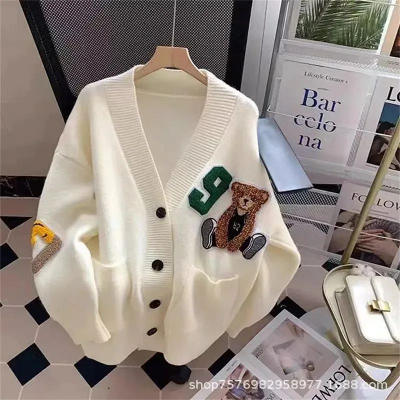 

Soft Cozy Short Knitted Sweater Cardigan Women's Fashion Korean Style Outerwear Slimming White Enhancing Girl Sensation