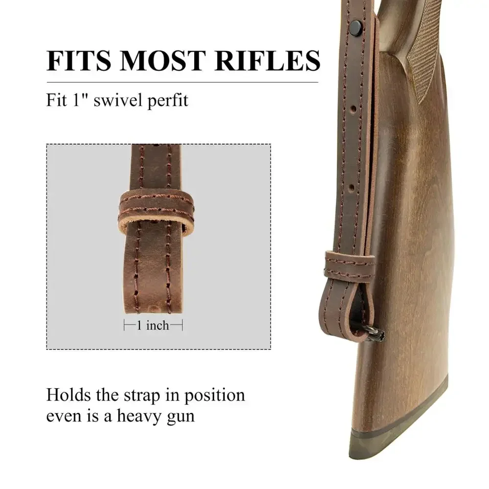 Genuine Leather Gun Sling Rifle Slings Tactical Strap for Shotgun for Ruger Remington 870 Gamo Hunting Accessories