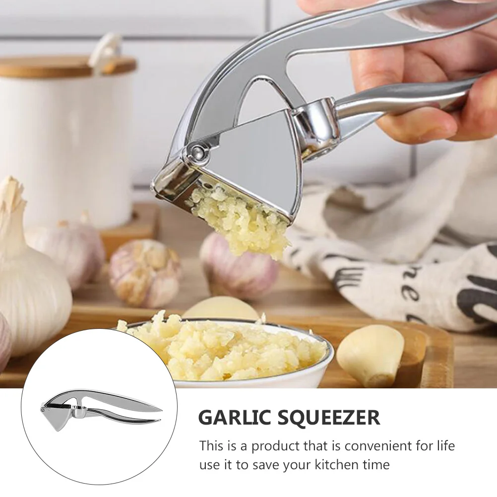 

Stainless Steel Press Squeezer Kitchen Tool No Leak Garlic Crusher Masher for Ginger Garlic Mincer Rocker Tool Vegetable