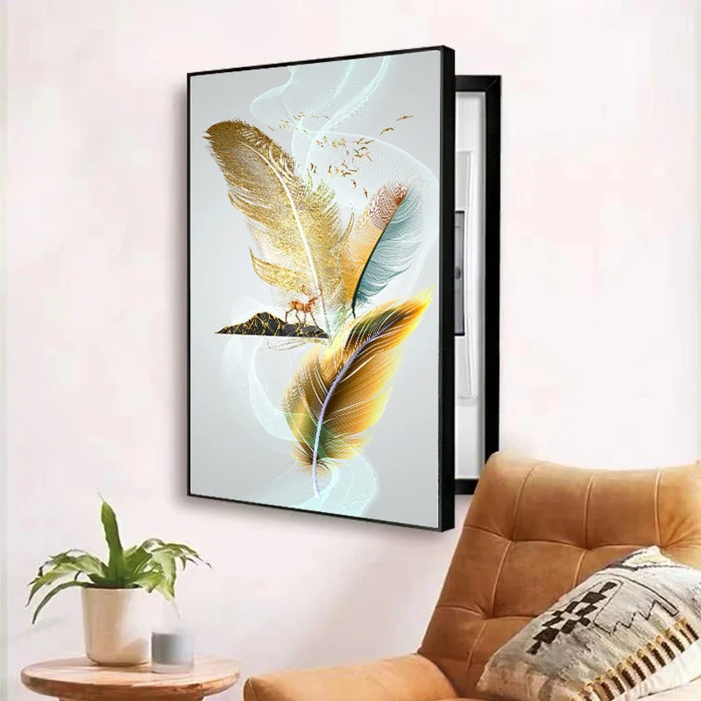 

Custom Nordic Decorative Painting Of Electric Meter Box Styles Modern Home Living Room Poster Pictures Mural With Metal Frame