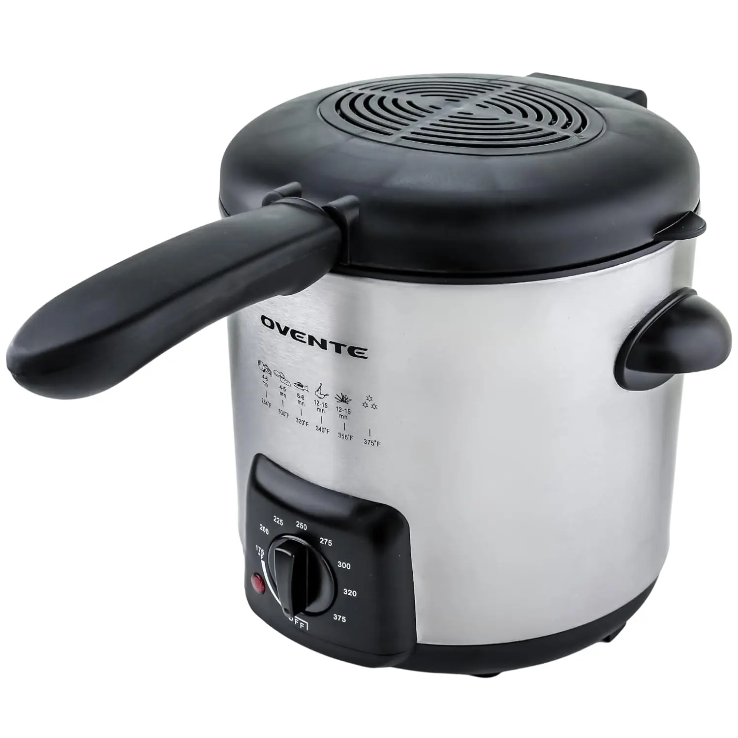 

Electric Deep Fryer, 0.9L Capacity, 840W with Adjustable Temperature, Locking Lid, Removable Fry Basket & Cool-Touch