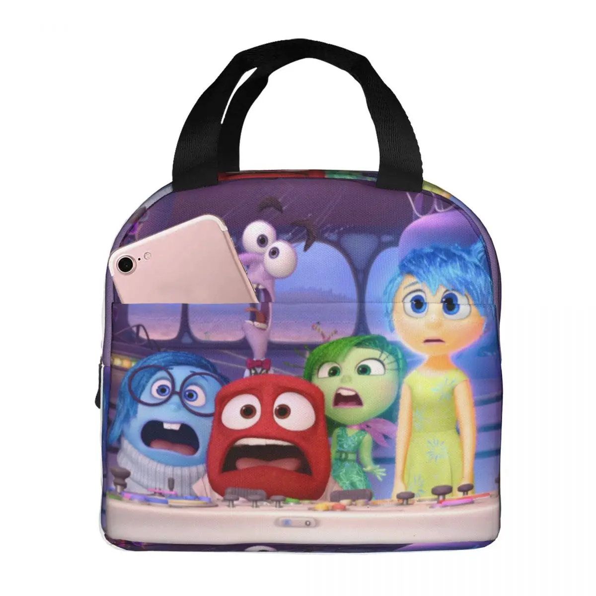 

Anime Inside Out 2 Movie 2024 Lunch Bags Insulated Bento Box Lunch Tote Picnic Bags Cooler Thermal Bag for Woman Children Travel