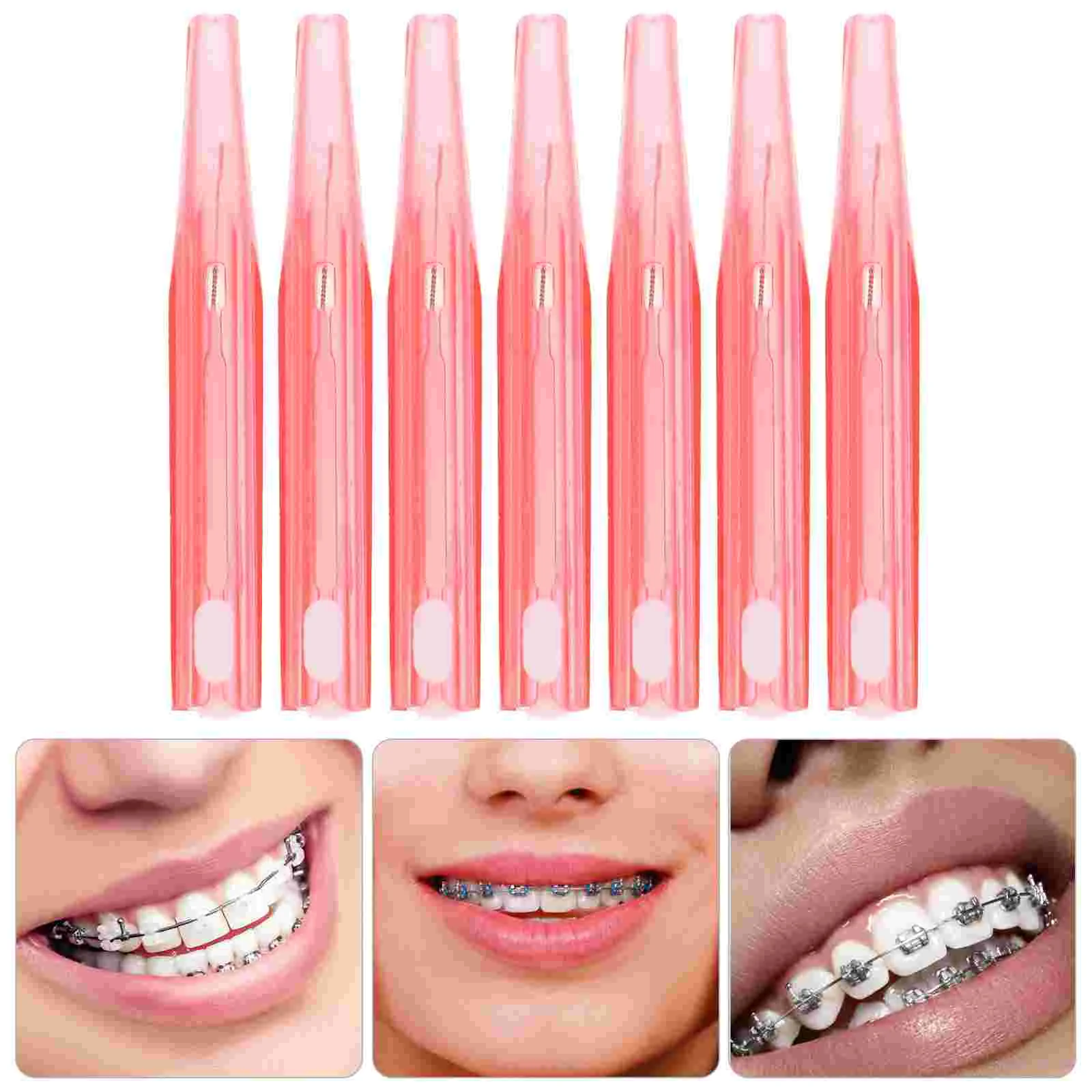 

1 Box 30 Pcs Interdental Retractable Dental Care Interdental Cleaner Brush Dental Picks (Pink 06mm)