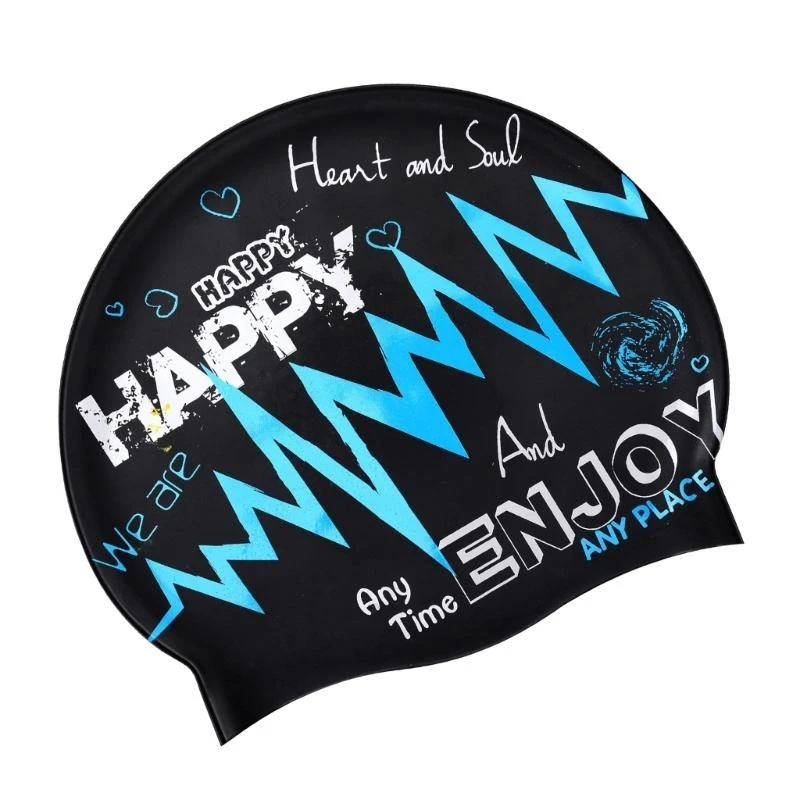   High Elastic Silicone Swim Caps for Adults Long or Short Hair, Ergonomic Designs Watertight Swimming Caps Swim Pool Hat