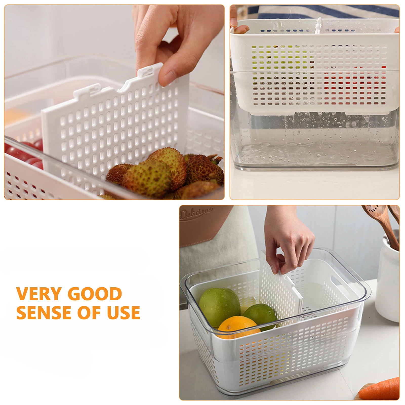 

Garbage Can Drain Basket Storage Box Colander Dish The Pet Produce Saver Container