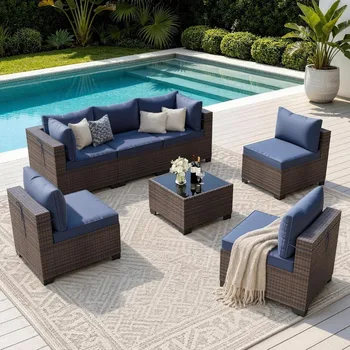 7 Piece Outdoor Patio Sectional 1
