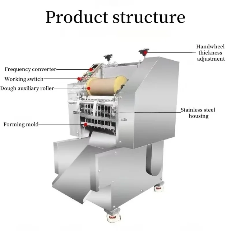 High Efficiency Farfalle Butterfly Pasta Maker Machine / Butterfly Noodle Making Machine / Farfalle Moulding Machine