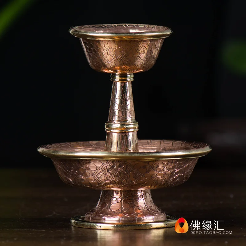 Offering cup, copper Nepalese protective deity cup, offering cup for Buddha, offering cup decoration, offering cup supplies, cup