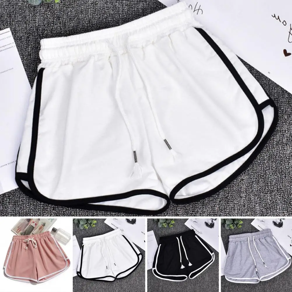 

Summer Fashion Casual Bottoms Beach Shorts Women Candy Color Breathable Gym Shorts Casual Lady Elastic Waist Sports Short Pants