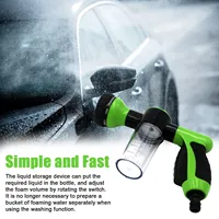 8-in-1 Portable Auto Foam Lance Water Gun High Pressure Nozzle Jet Car Washer Sprayer Cleaning Tool Automobile Garden Wash Tool