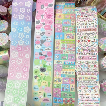 Star Washi Adesivos para Scrapbooking, Material de Papelaria, Fita Adesiva para Scrapbooking, Diário, Álbum, Adesivo, Fitas Decorativas, 1Pc