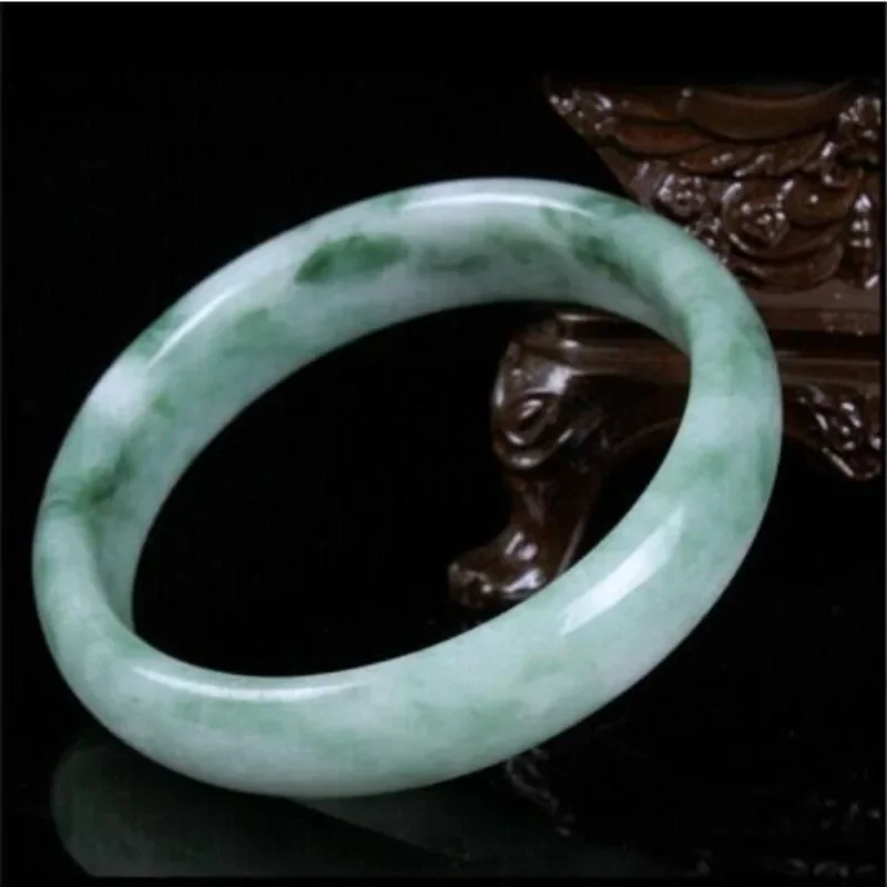 52-66mm Genuine Natural Green Jade Bangle Bracelet Charm Jewellery Fashion Accessories Hand-Carved Lucky Amulet Gifts Women Men