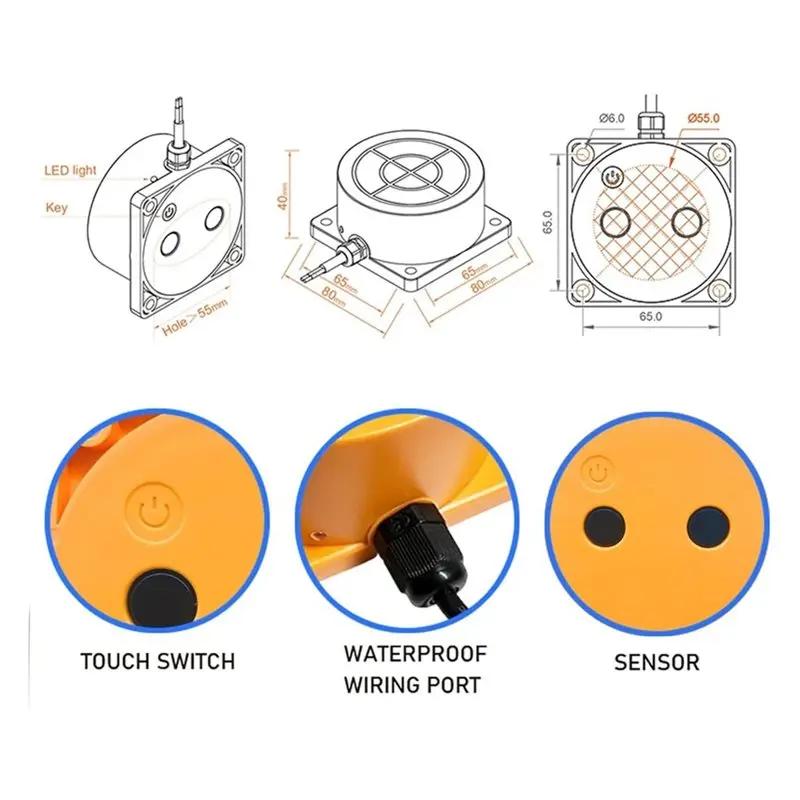 Exquisite-ME201R Wifi Ultrasonic Temperature Sensor For Water Tank Liquid Level Monitoring With Wireless Transmission Time