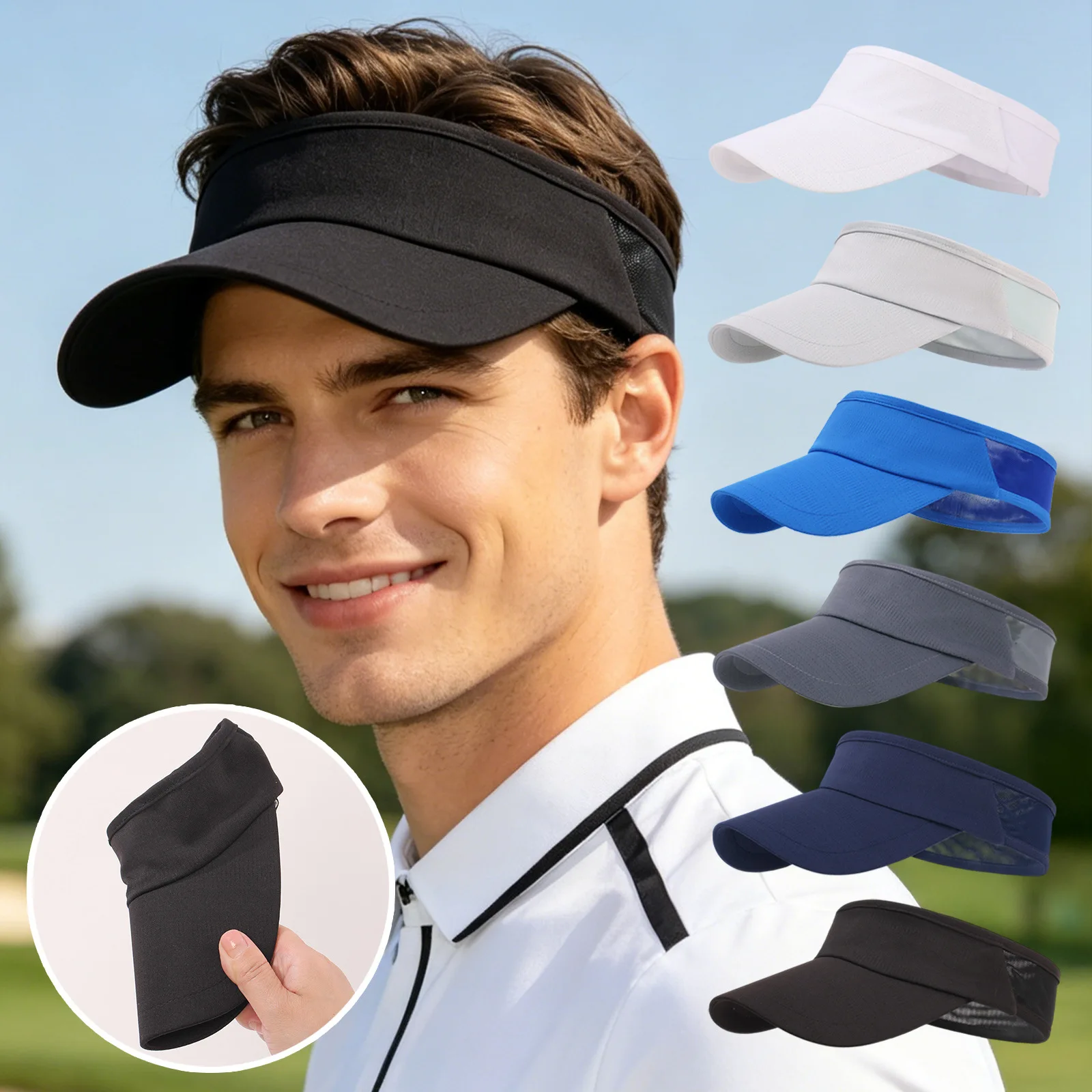 Adult Visor Hat Women Men Topless Baseball Cap Outdoor Cycling Mountaineering Solid Color Sun Hats Summer Accessories Unisex