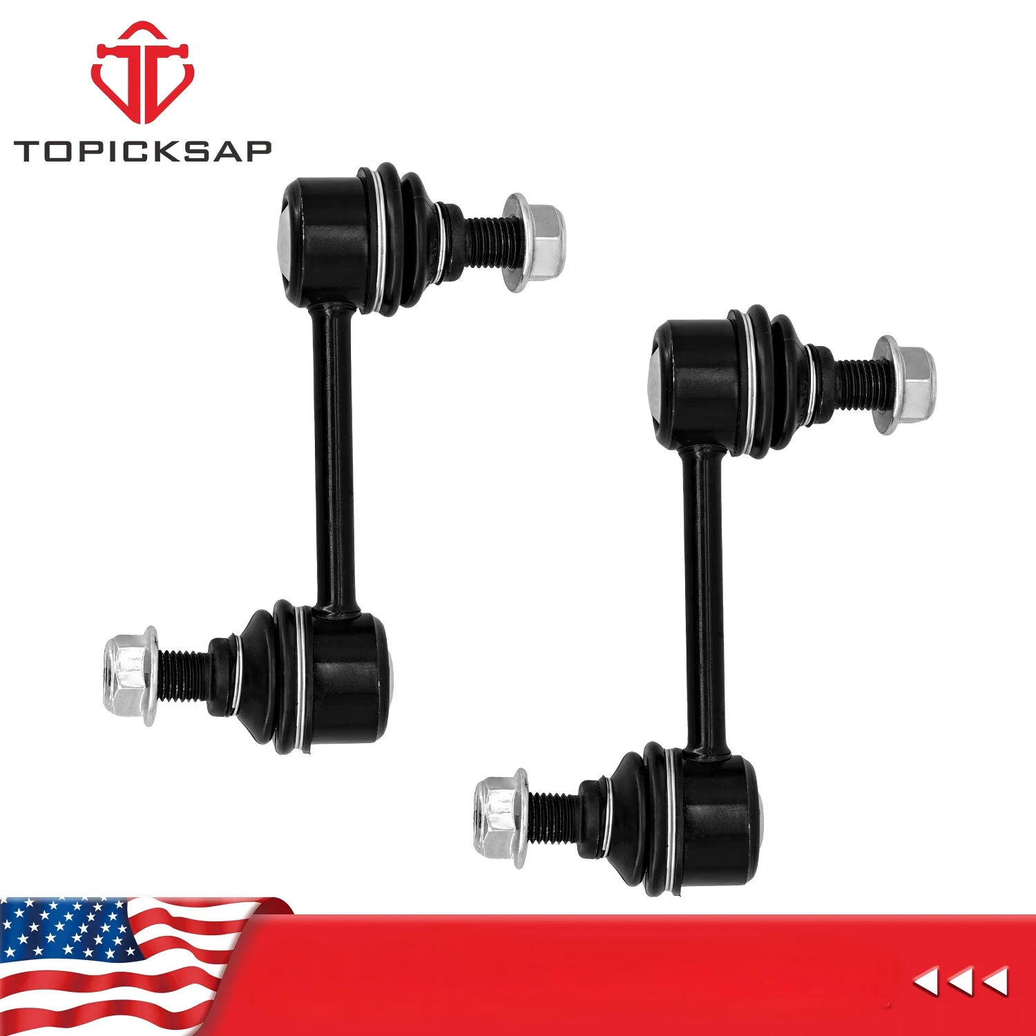 TOPICKSAP 2Pcs Rear Sway Bar End Link Kit for Hyundai Santa Fe/Veracruz/Kia Sorento/Borrego 2007-2013 Suspension 555302B000