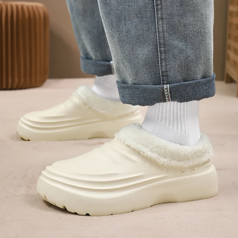 Winter warme keukenklompen antislip waterdichte restaurantwerkschoenen Eva Chef katoenen pantoffels maat 36-45