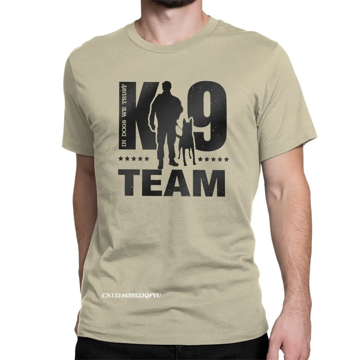 K9 Team K9 Unit Malinois T Shirts Men Pure Cotton Casual T-Shirt Anime Belgian Dog Tees Graphic Clothes Graphic