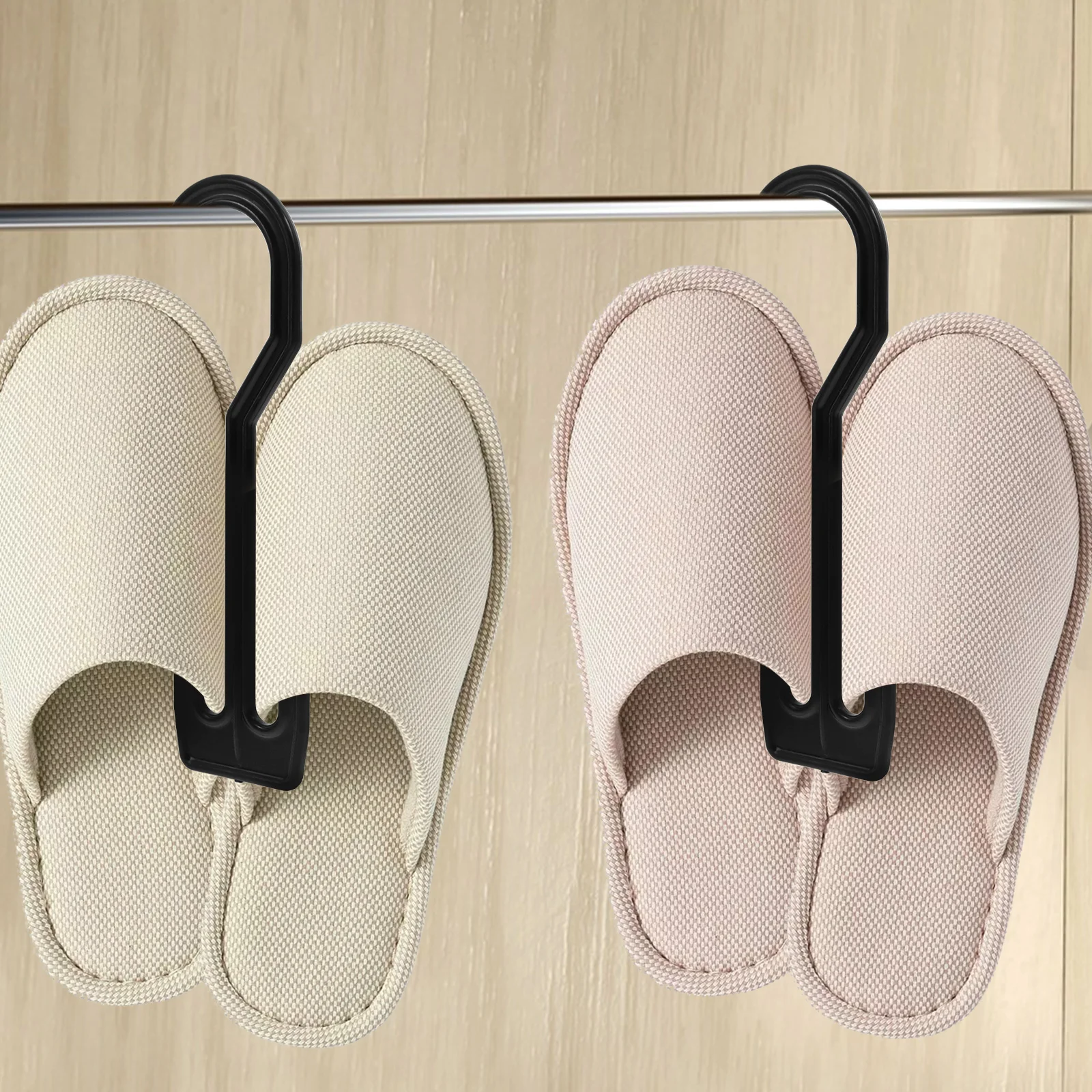 

20pcs Plastic Shoe Hangers Slippers Storage Mounted Drying Organizer For Sandals Flip Flops Space Saving Pp Material