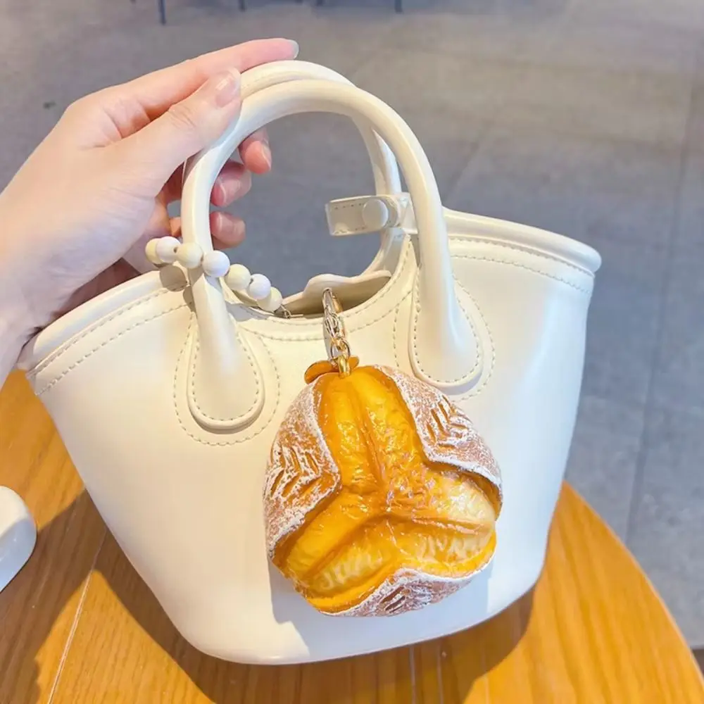 Realistic Bread Squishy Keychain Soft-PU Slow-rebound Simulation Bread Squeeze Lightweight Flexible Food Bread Ornaments