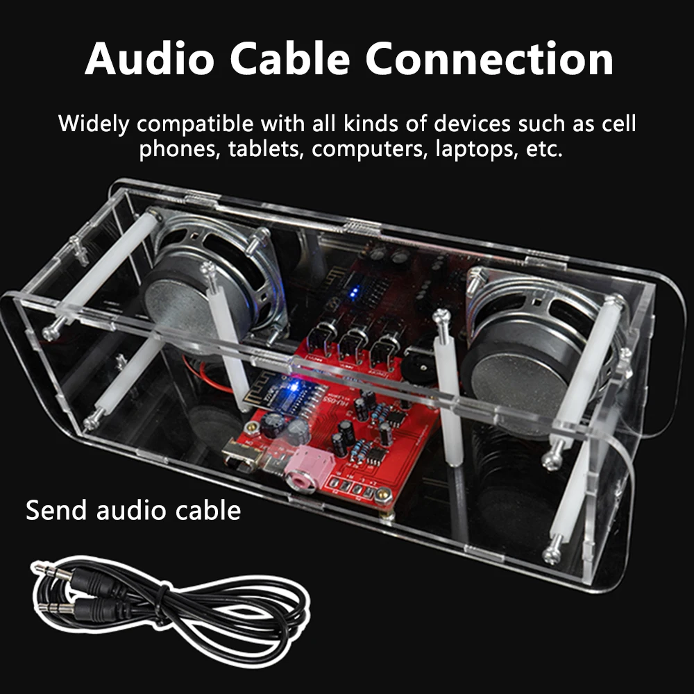 DIY zestaw głośników Bluetooth projekt lutowania Mini wzmacniacz dźwięk radia USB do domu zestawy elektroniczne do lutowania