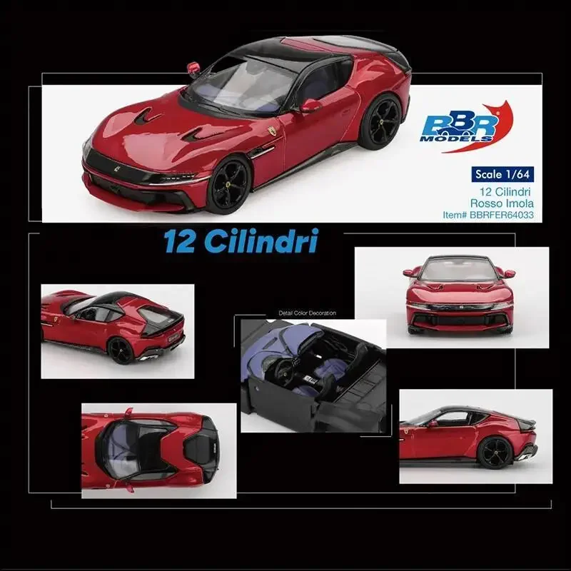 

Предпродажа BBR 1:64 Ferrari 12 Cilindri Rosso Imola, литая под давлением диорама, коллекция моделей автомобилей, игрушка