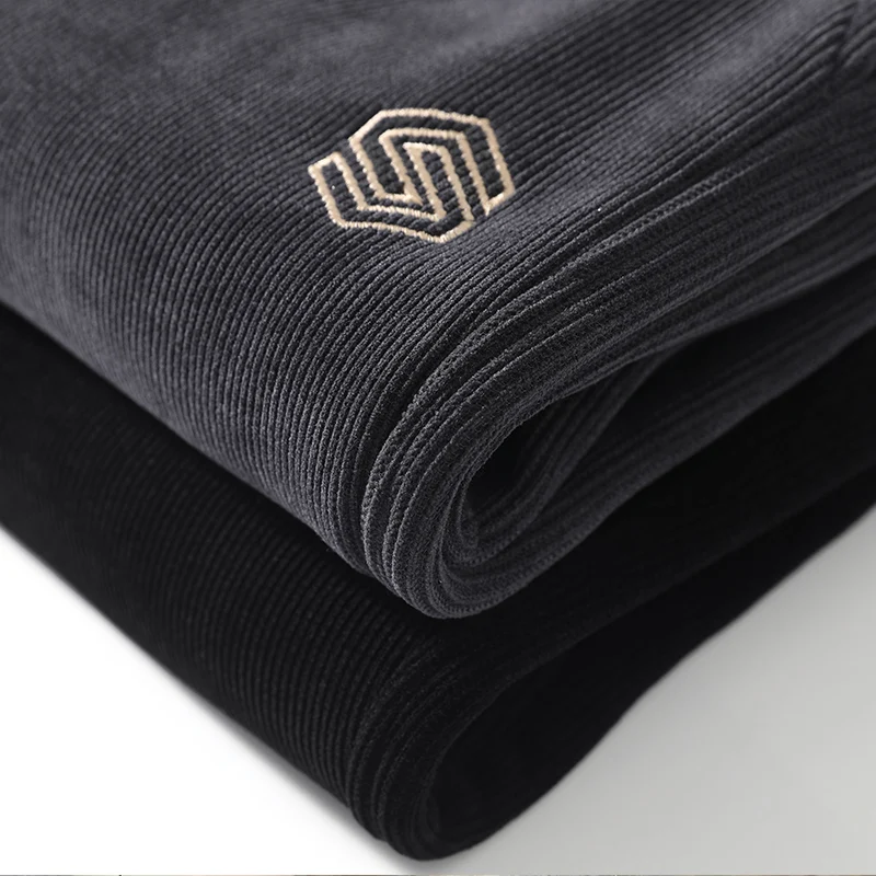 Men's Casual Corduroy Sweatpants Autumn Winter Loose Fit Durable Large Size Cargo Pants Youthful Sle Long Trousers