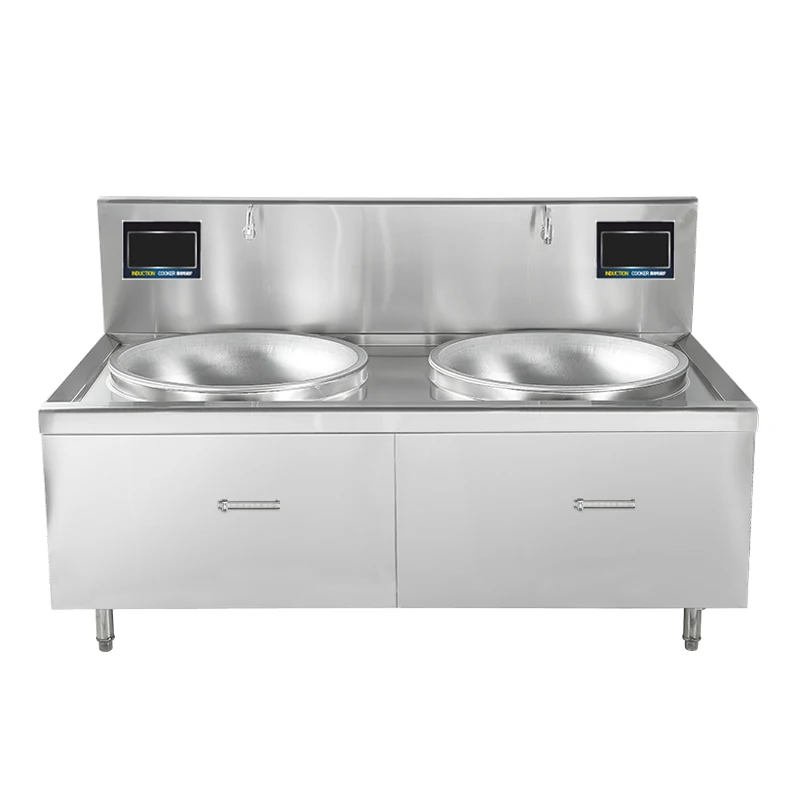 

Индукционная вок-станция In-Smart высокой мощности 15/18/20 кВт для коммерческих кухонь, двойная, с двумя конфорками, большая, 380В, распродажа от производителя