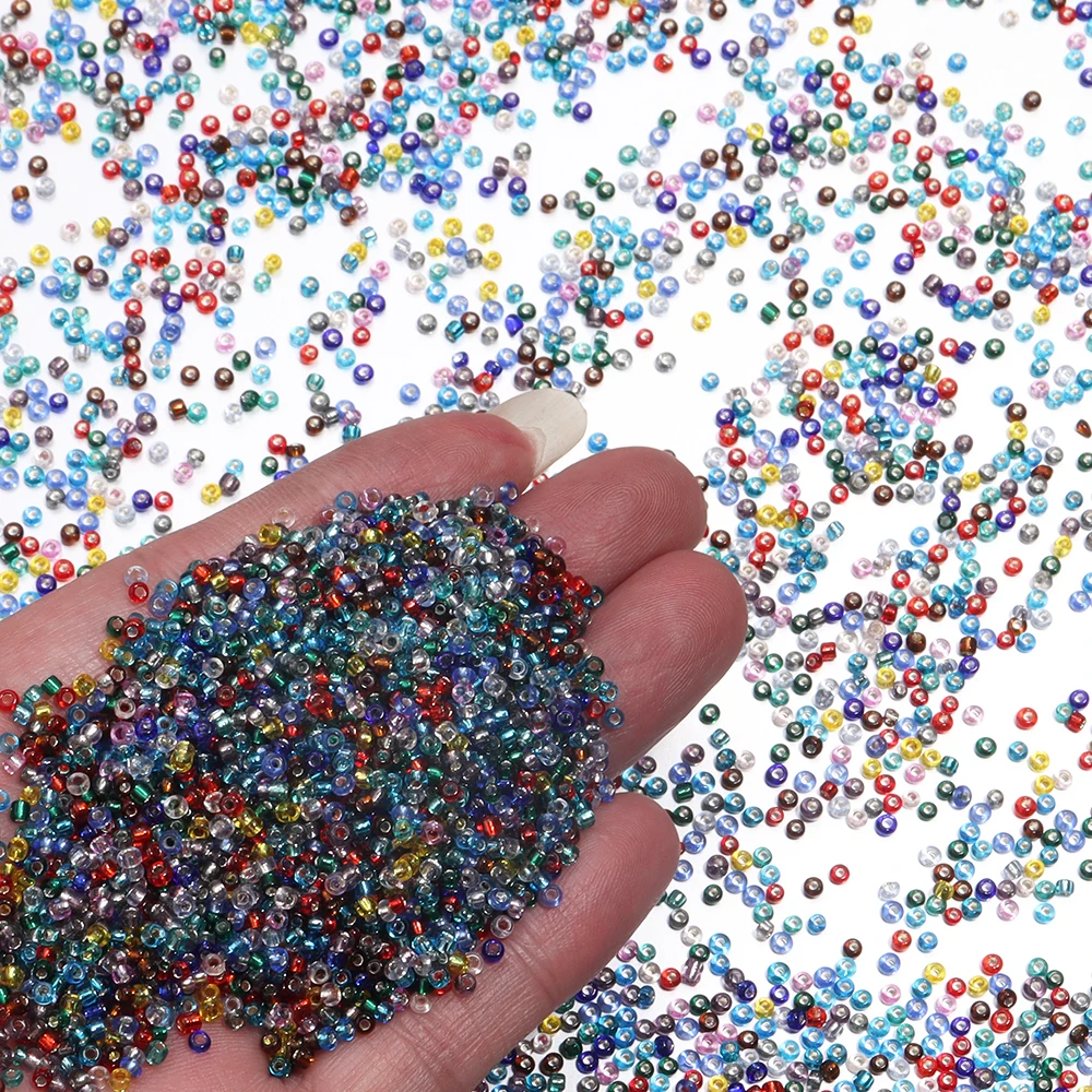 1150/5750 Stück 2mm Tschechische Glasperlen Bunte Lose Abstandshalterperlen Runde Reisperlen für DIY-Bastelarbeiten Nähen Bekleidungszubehör Großhandel – Detail 7