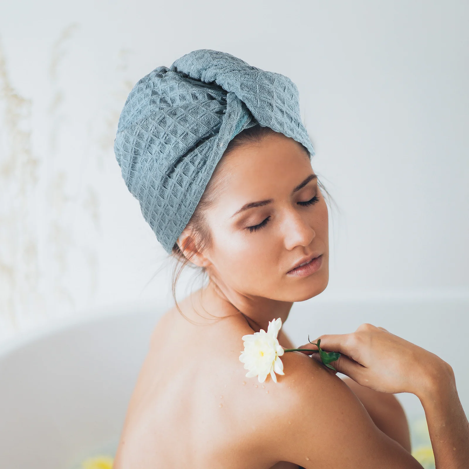 

2Pcs Fast Dry Hair Caps Anti-Friction Heat Damage Towels Suitable All Hair Types Practical Gift Female Friends Daily Use