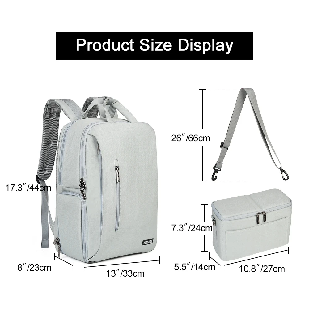 L5-3 Multifunctional Camera Bag for Canon Nikon Sony Laptop Ipad Outdoor Travel Bag for Men Women Cases Photography Accessories