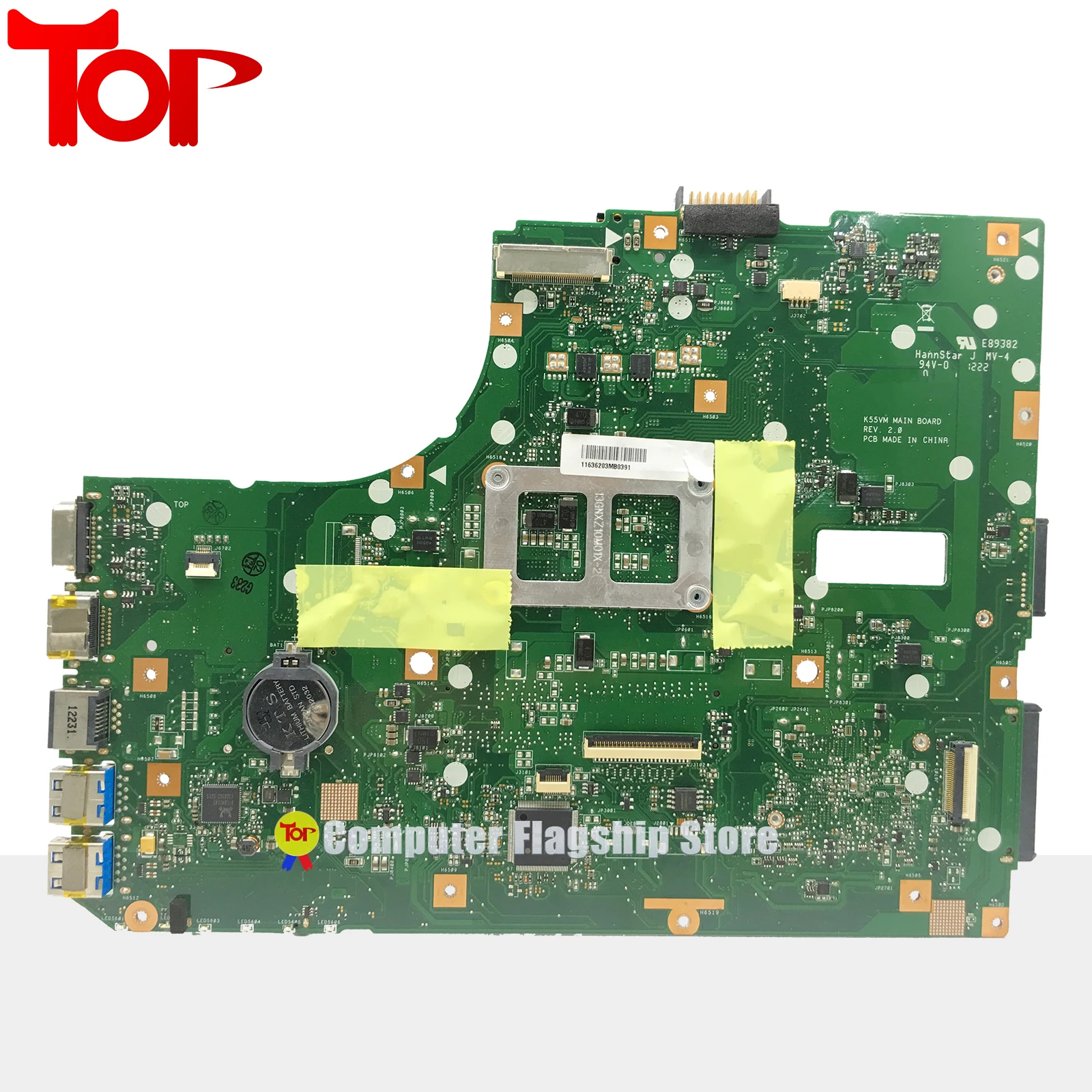 KEFU K55VM Laptop Motherboard For ASUS K55VJ A55V K55V R500V Mainboard 100% Working