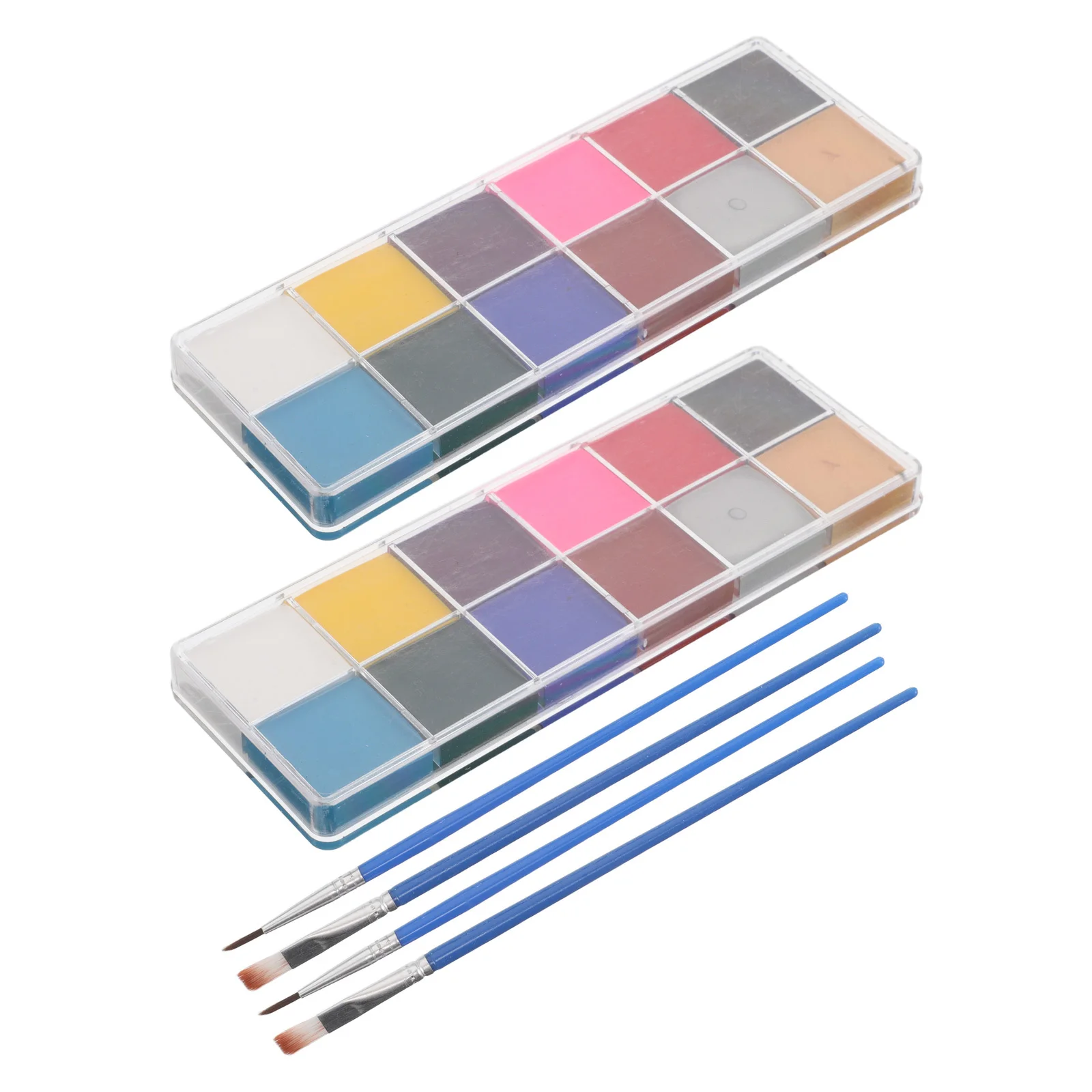 

Face Body Paint Palette 12-Color Water Activated Non-Toxic Washable Makeup for Adults Festival Cosplay Clown Theater Art
