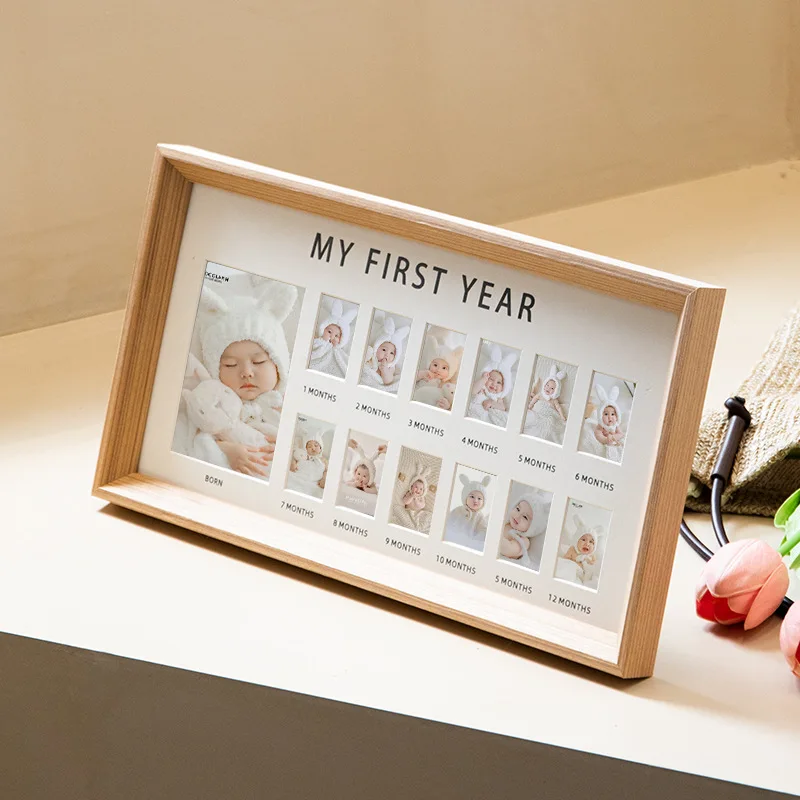 12 Month Old Baby Growth Picture Frame Hand and Foot Print Picture Frame Foot Print Picture Frame Baby Boy