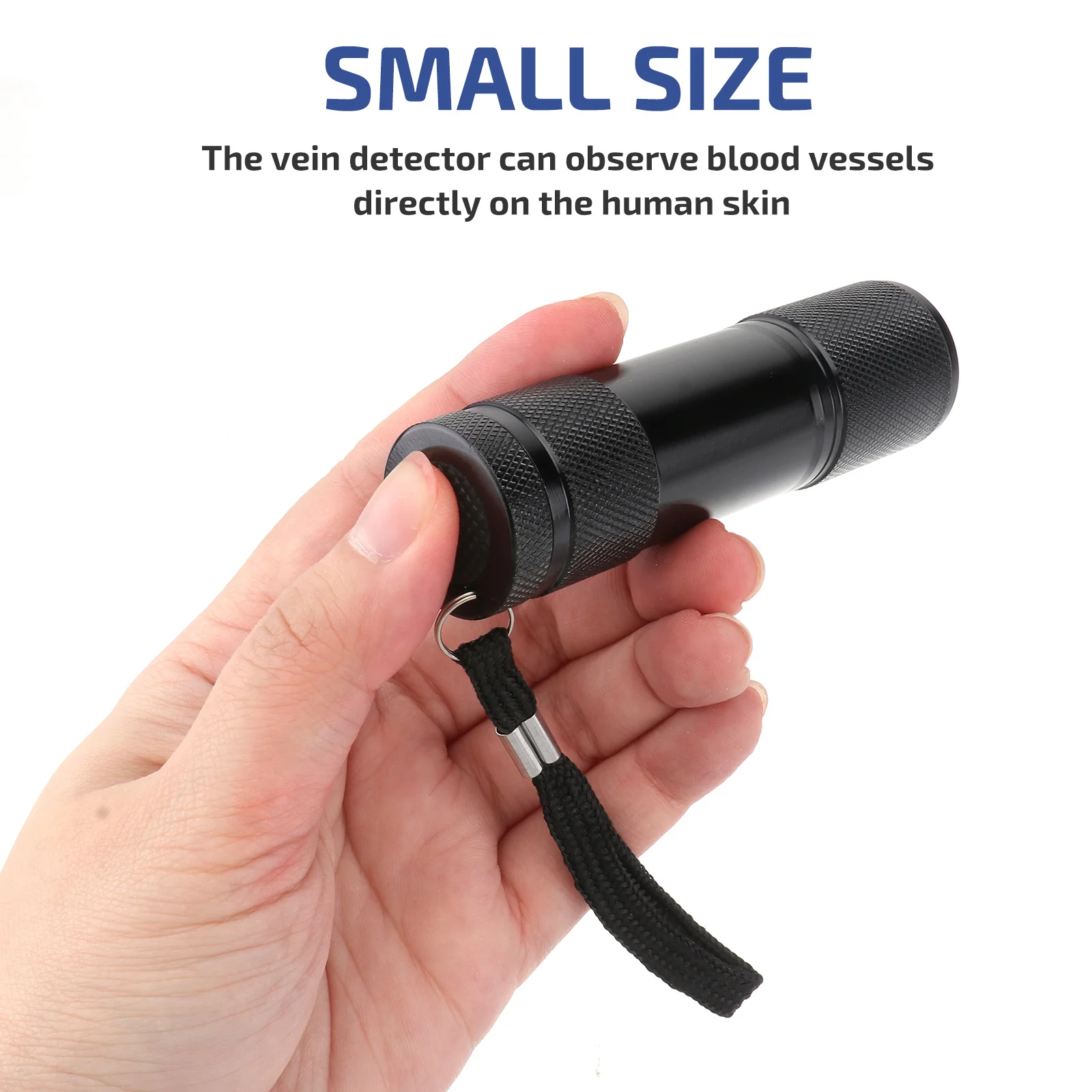

Vascular Display Device Vein LED Cold Light Portable Handle Vein Flashlight Black For Home Hospital Use