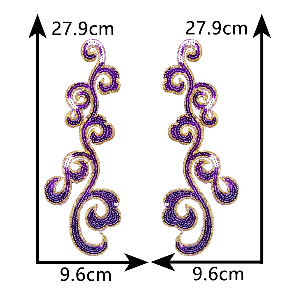 Sequin embroidery Hollowing out pattern Hot melt glue ironing DIY Sewable repair decorate collocation patches for clothing